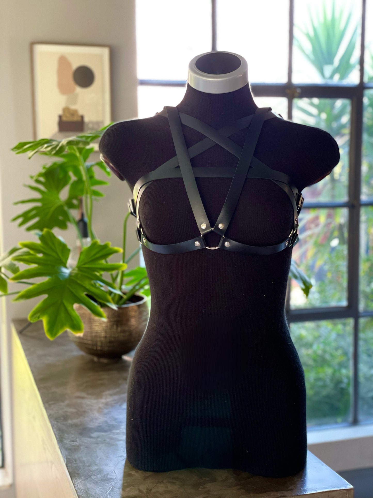 Coco leather harness - kanella leather