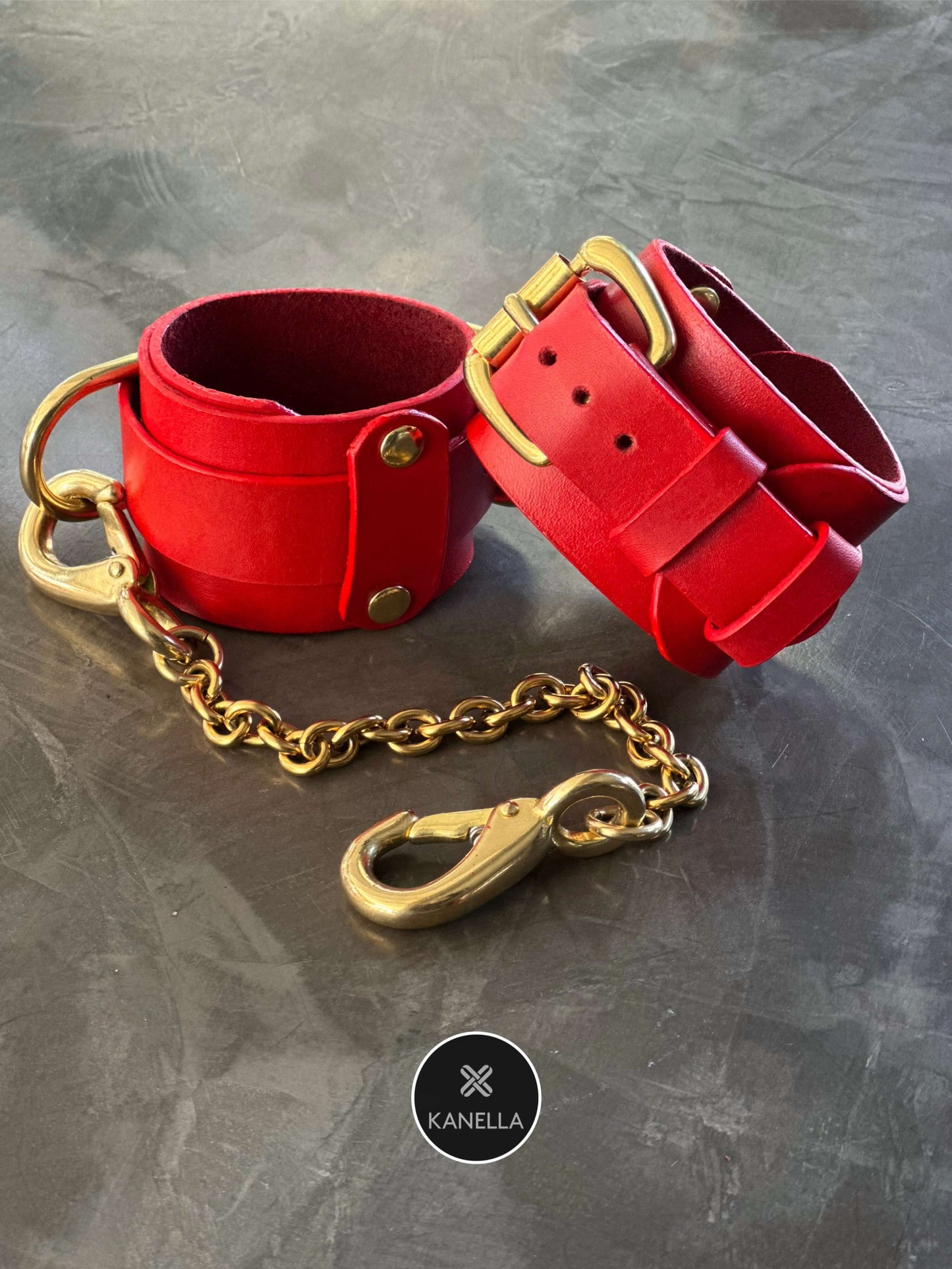 Kanella Leather Athanasia Leather Ankle Cuffs