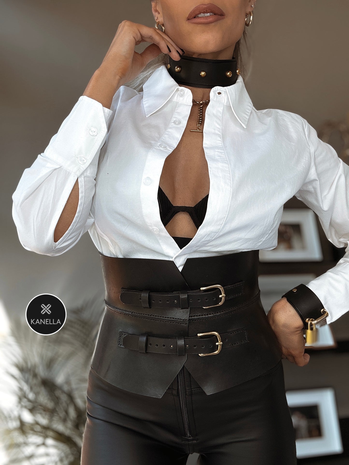 Antigone Leather corset belt - Kanella Leather
