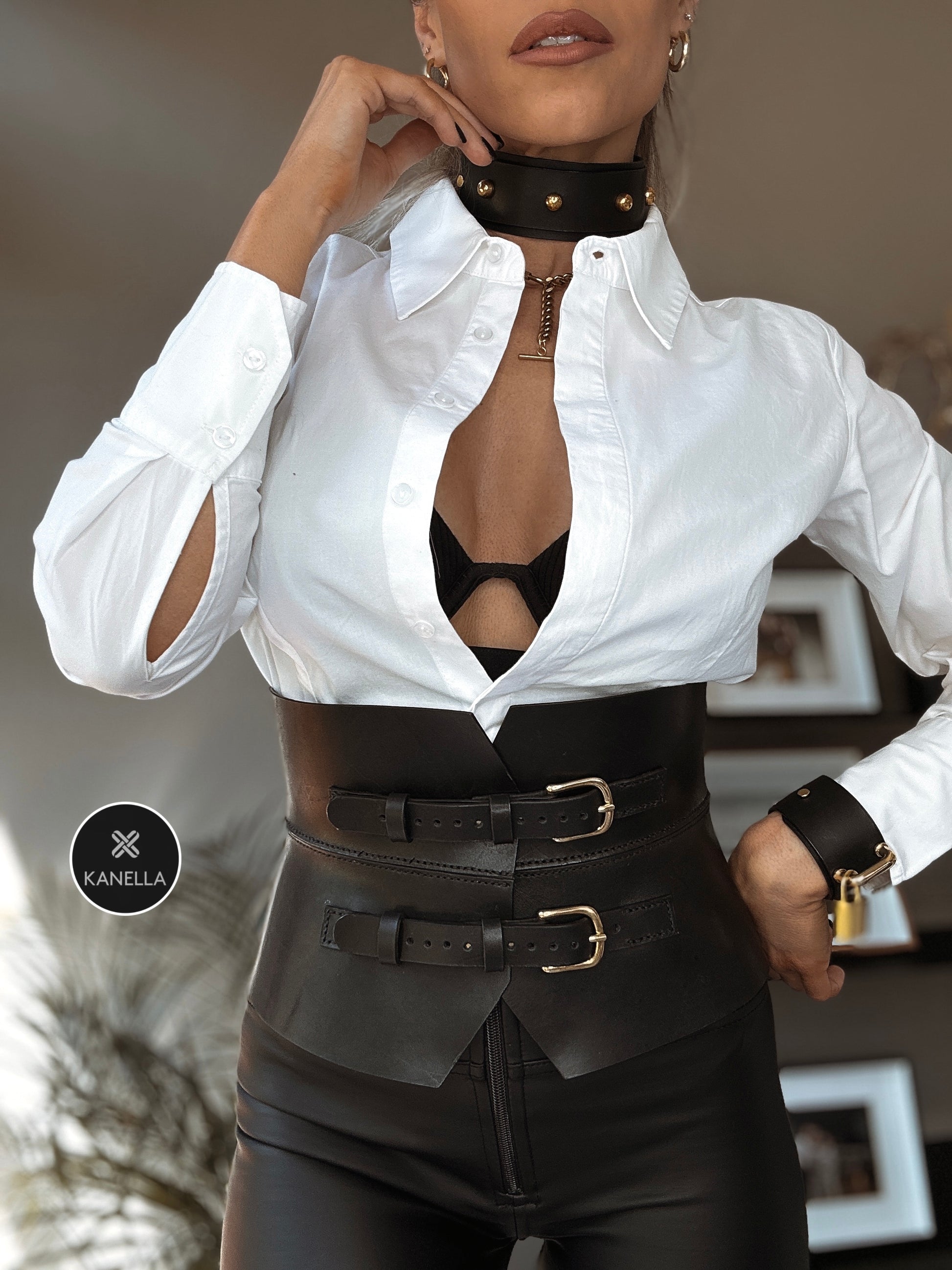 Antigone Leather corset belt - Kanella Leather