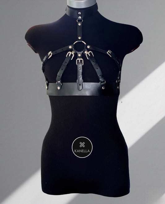Calypso Choker Harness - Kanella Leather