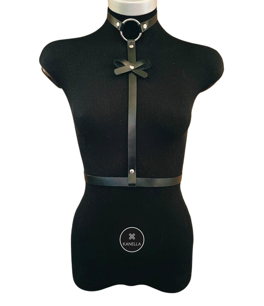 Athena Choker Harness - Kanella Leather