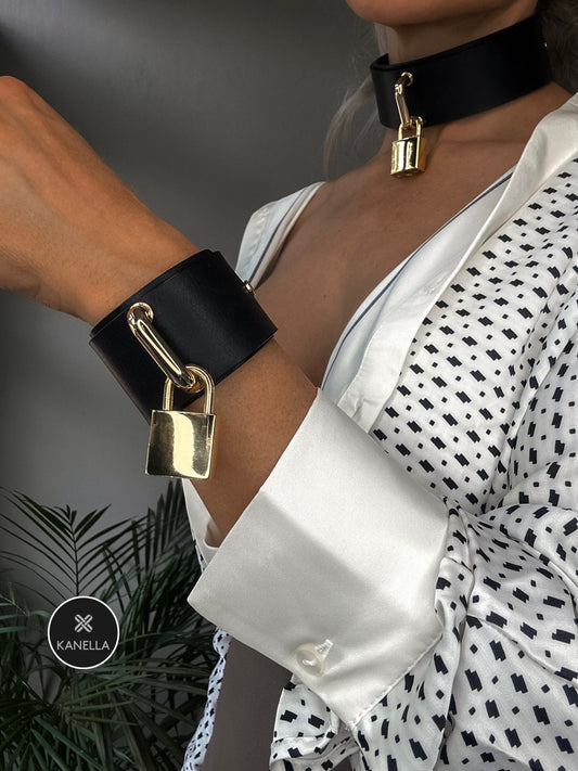 Erato cuff bracelet, leather bracelet, leather cuff