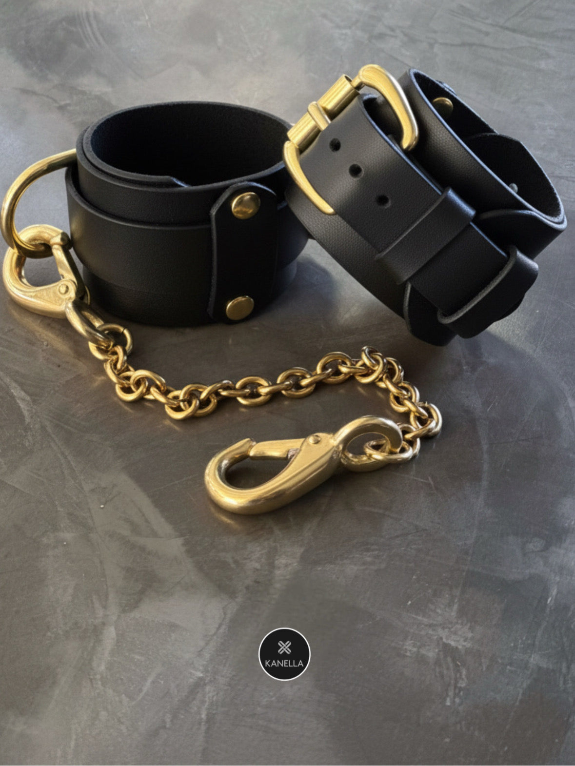 Kanella Leather Athanasia Leather Ankle Cuffs