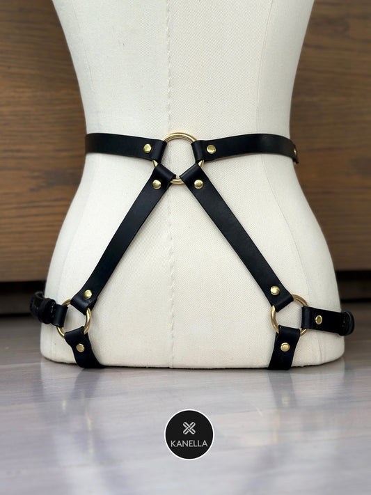 Kalista leather leg garter belt