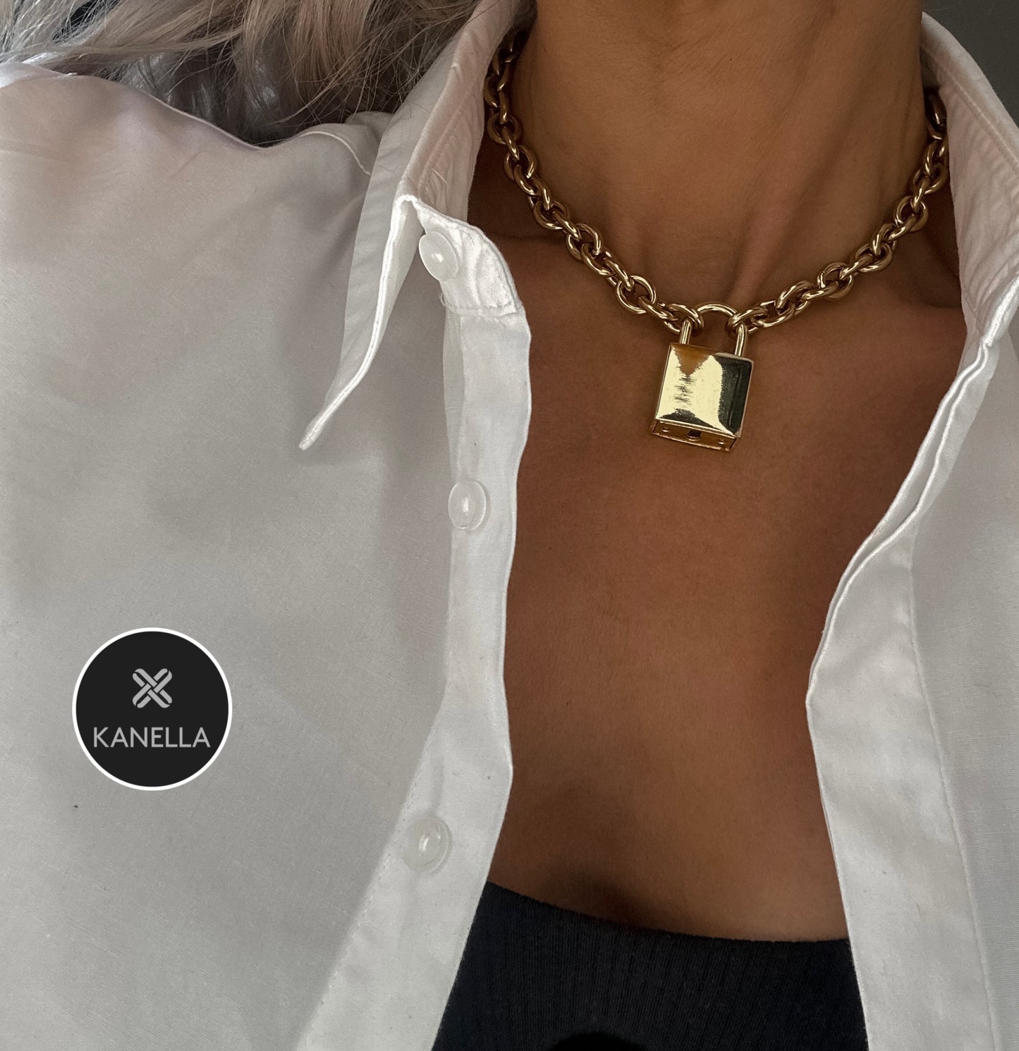 Kharis Chain Necklace - Kanella Leather