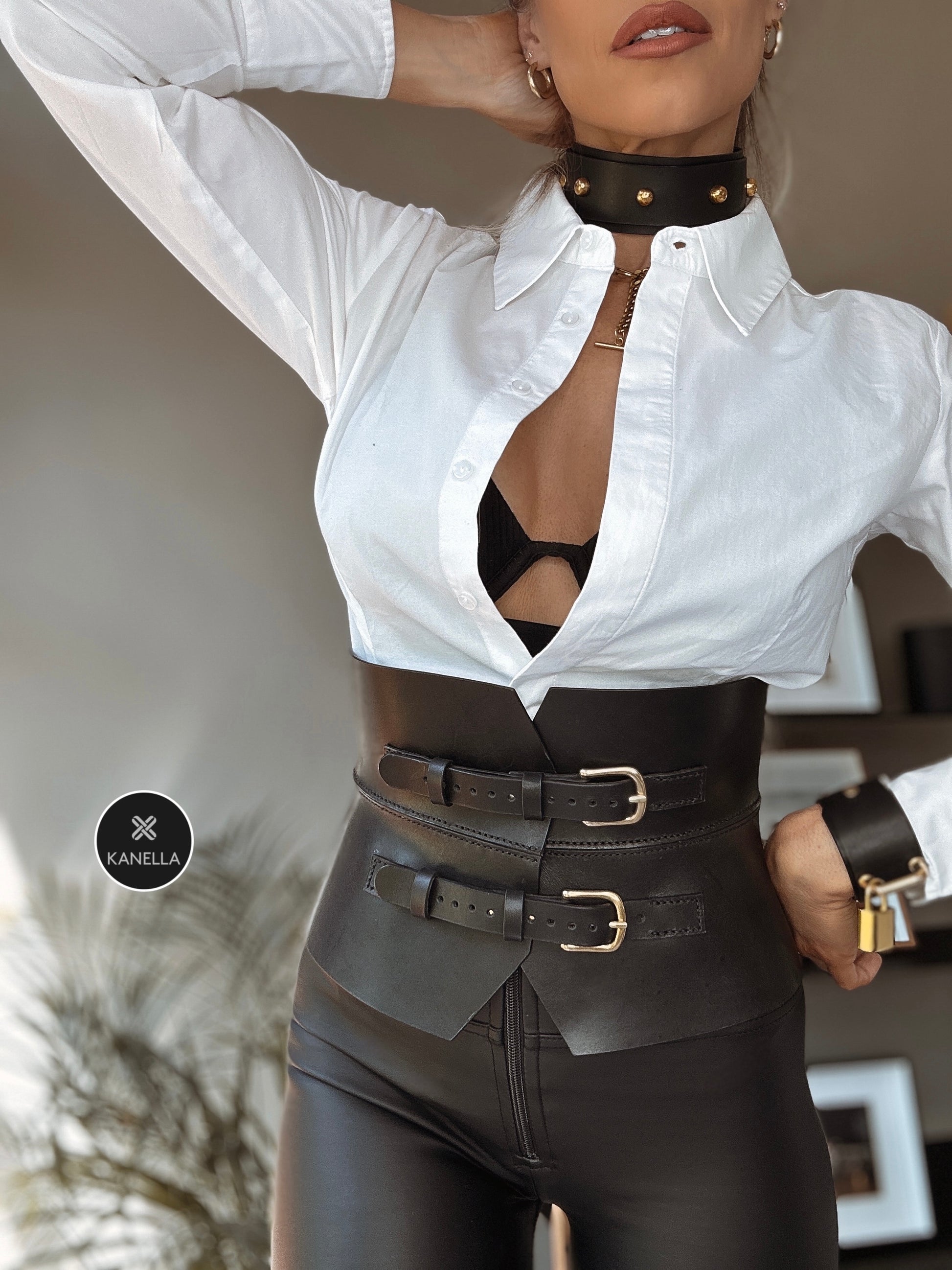 Antigone Leather Corset belt 1 - Kanella Leather