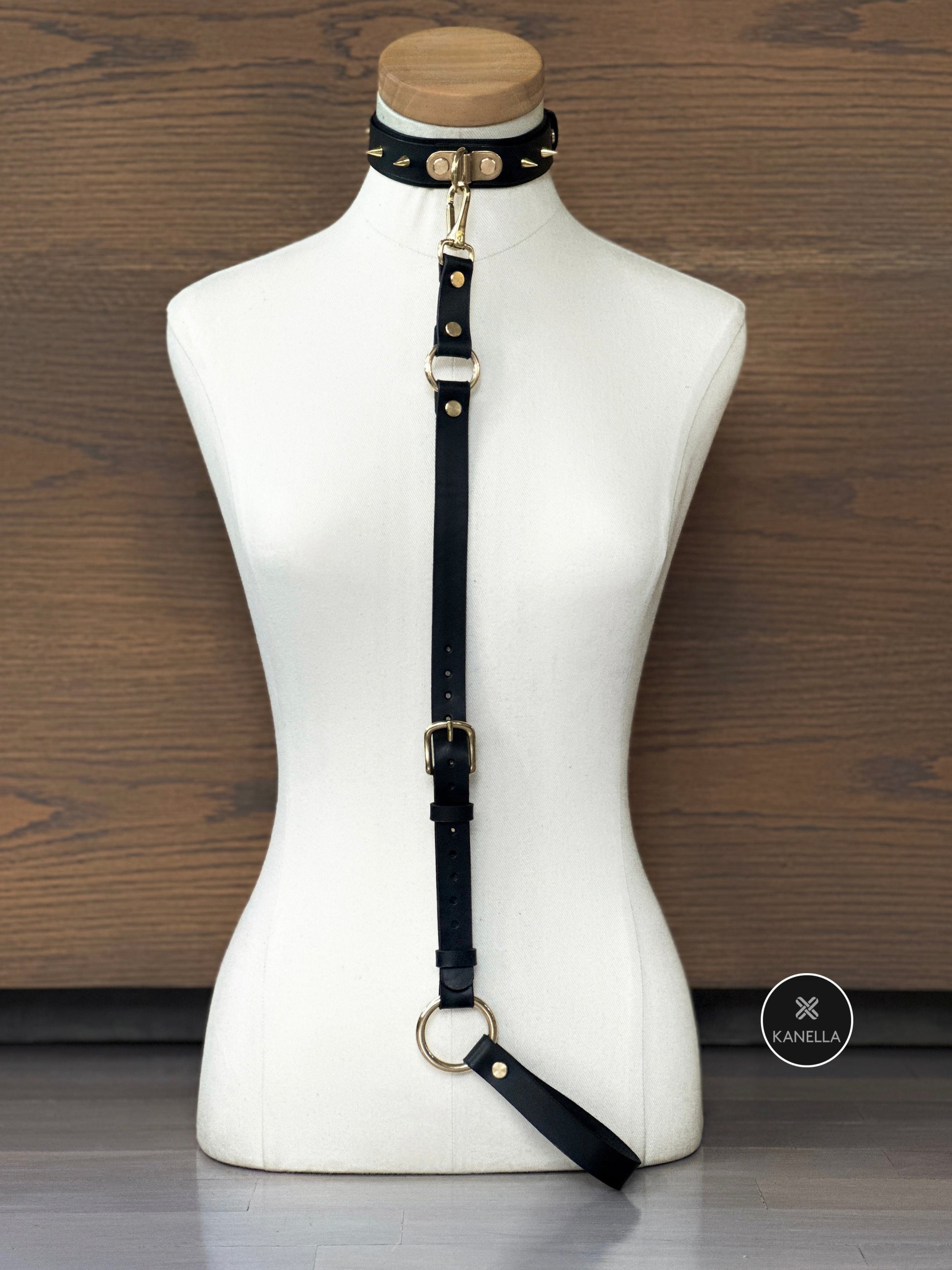 Venus Choker and Leash - Kanella Leather