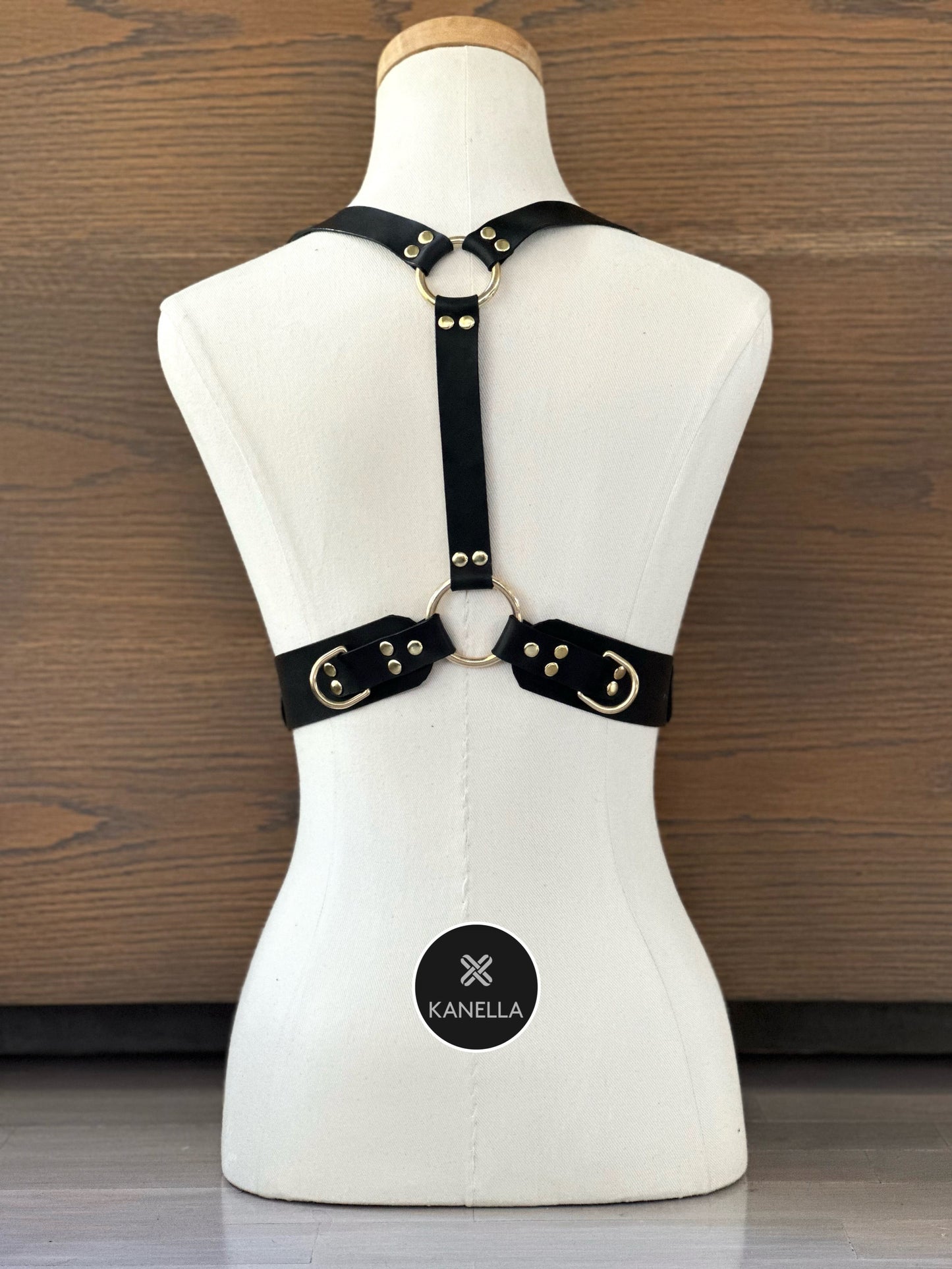 Kanella Leather Allegra Full Body Leather Harness
