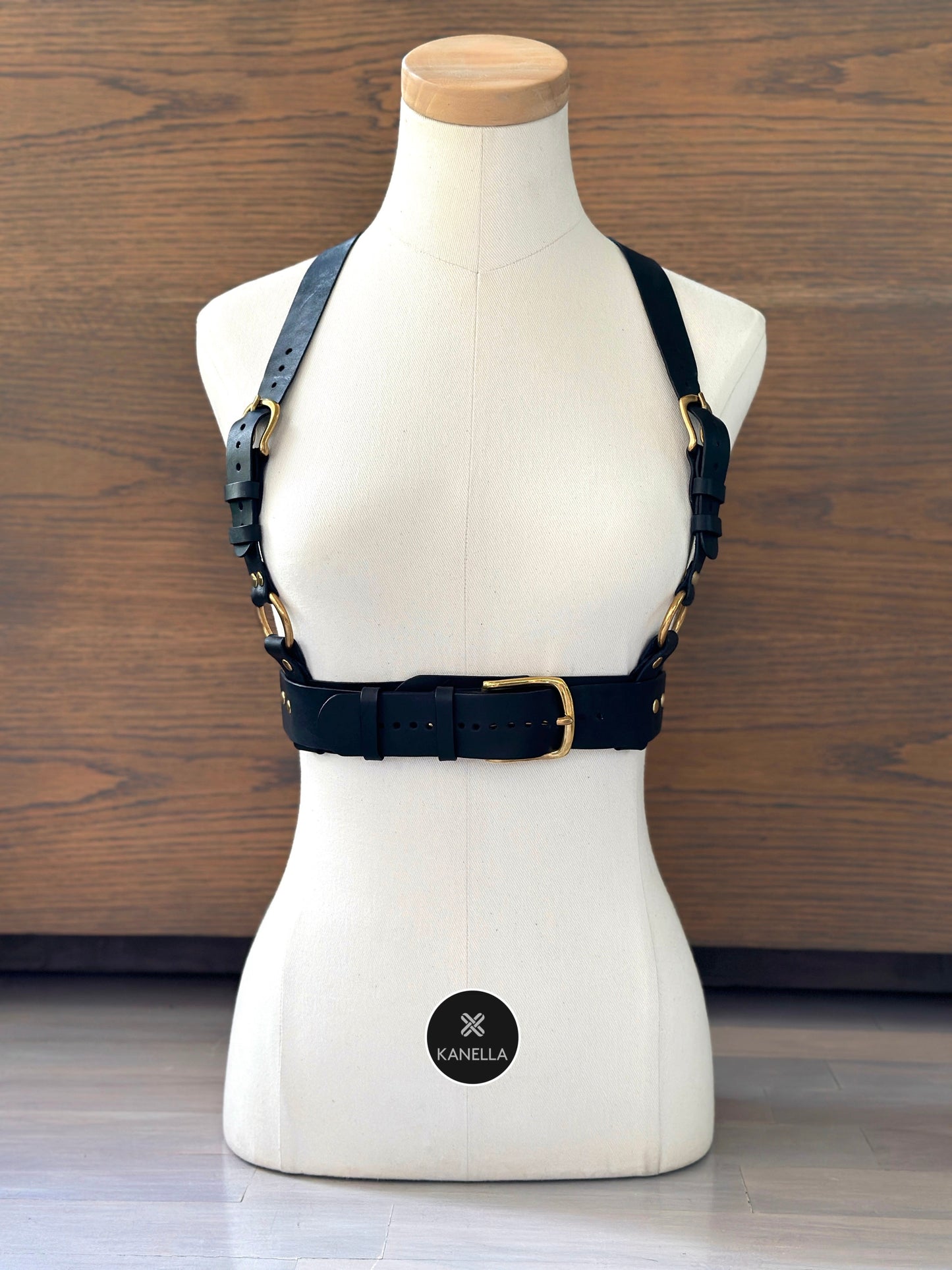 Kanella Leather Allegra Full Body Leather Harness