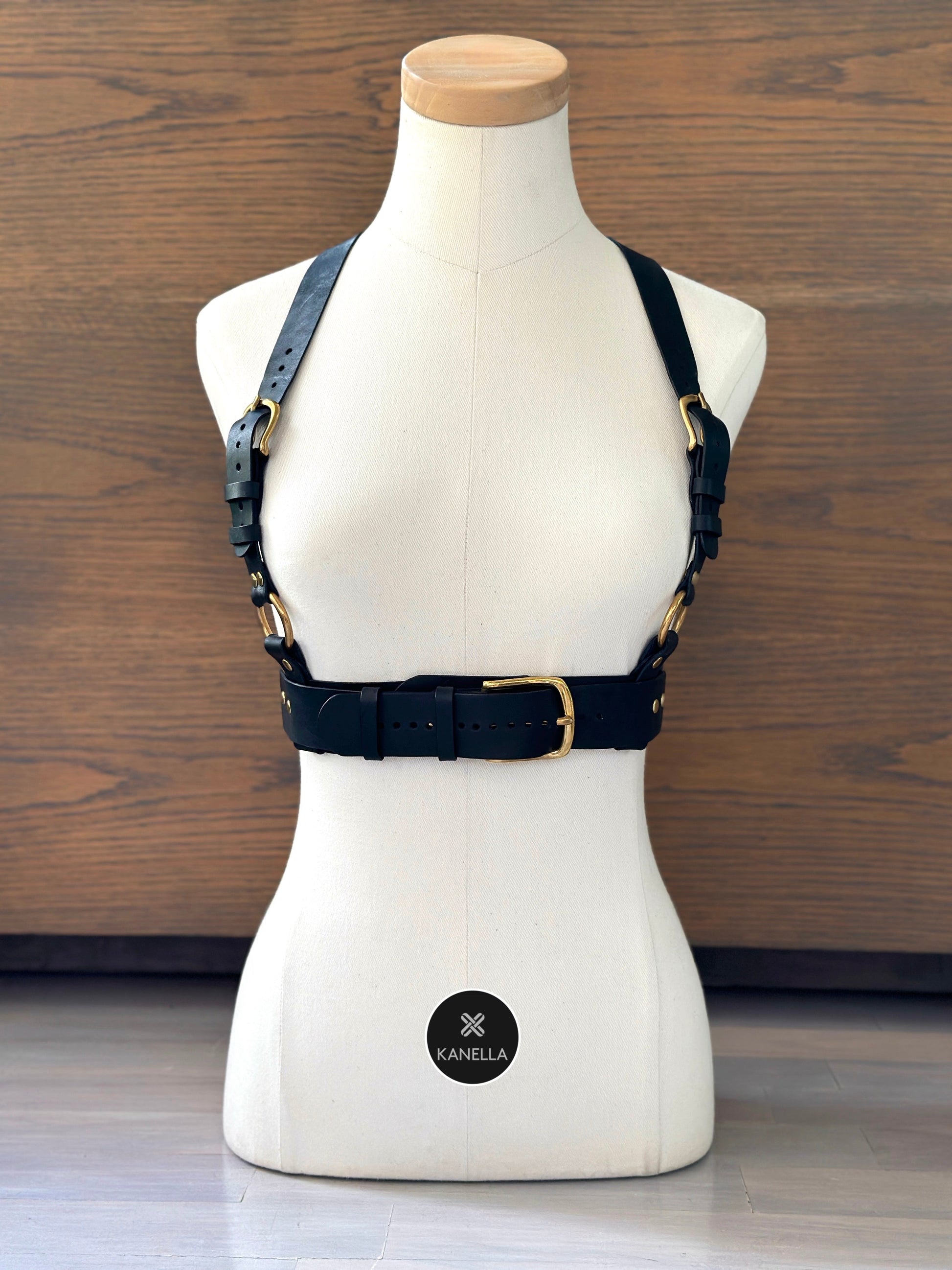 Kanella Leather Allegra Full Body Leather Harness