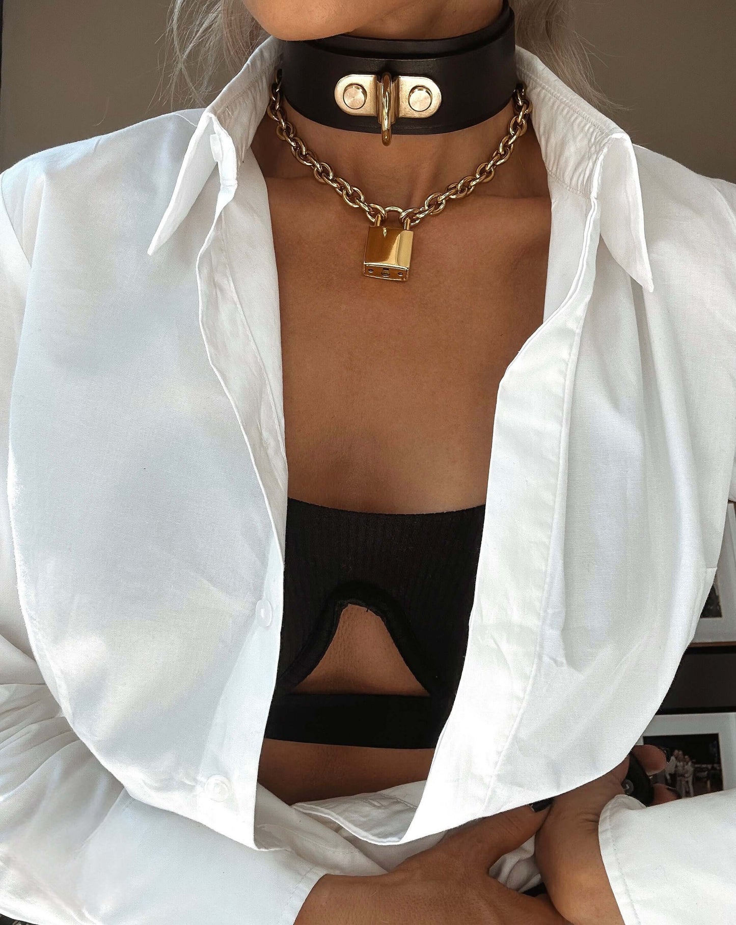 IOKASTE Choker Necklace - Kanella Leather