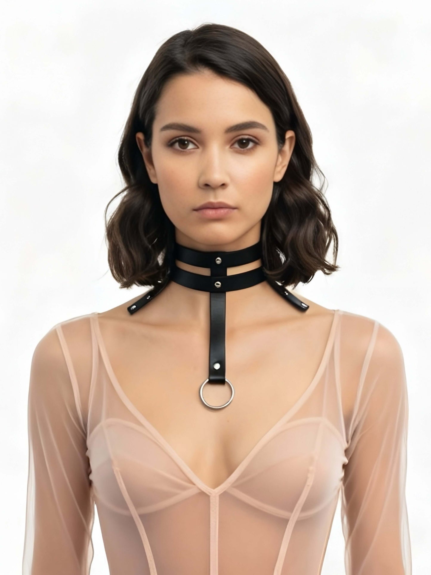 Kanella Leather Fotini Leather Choker - Kanella Leather