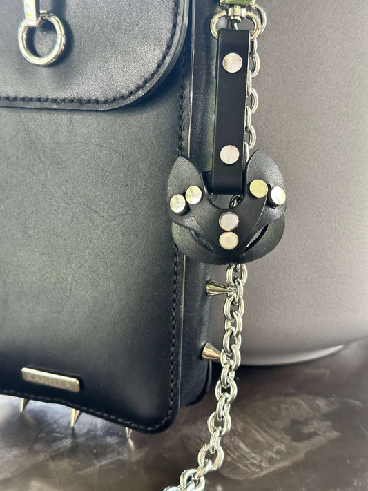 Kanella Leather Cat Bijou - Leather Bag Charm