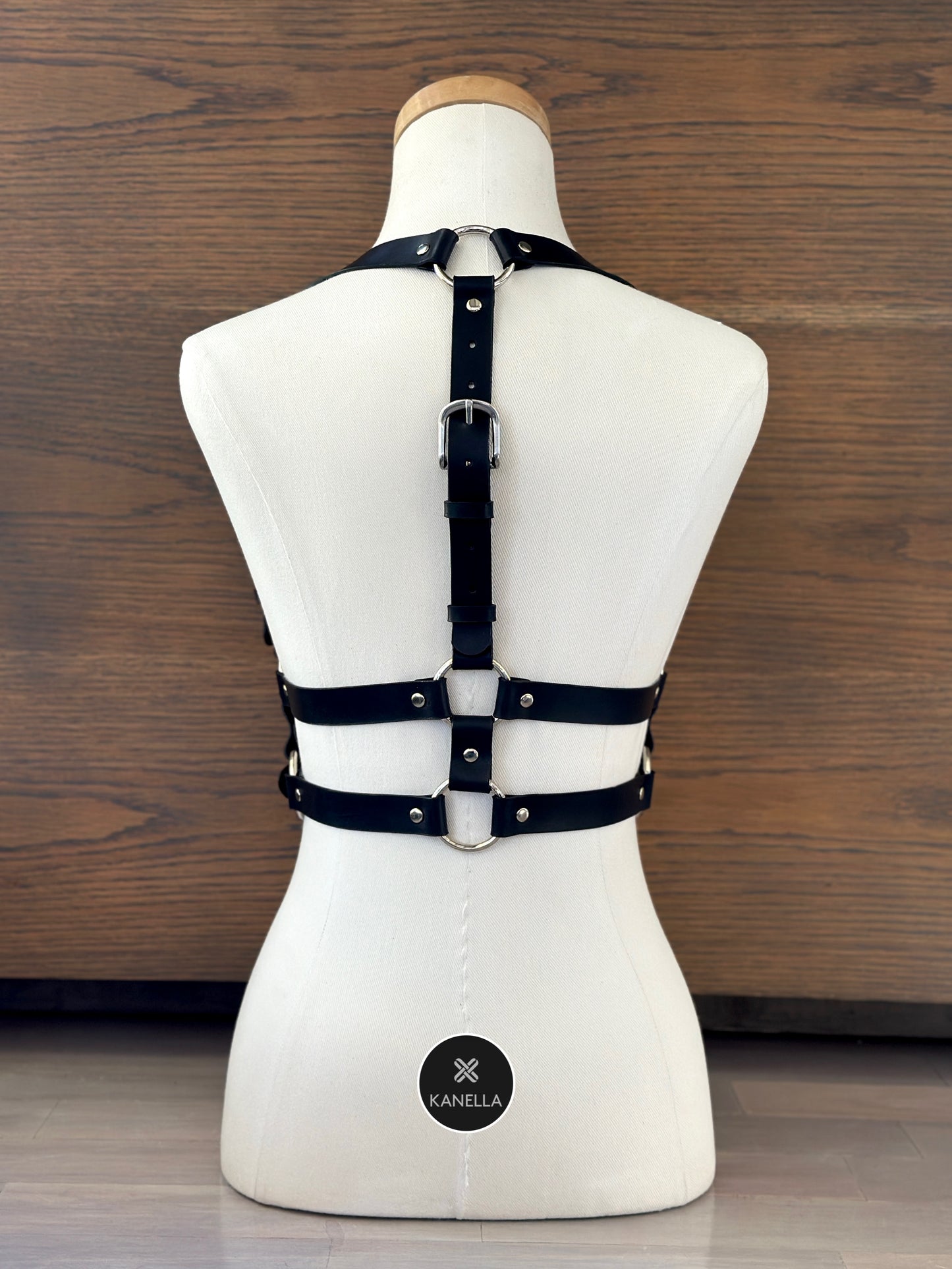 Onyx Chest Harness - Kanella Leather