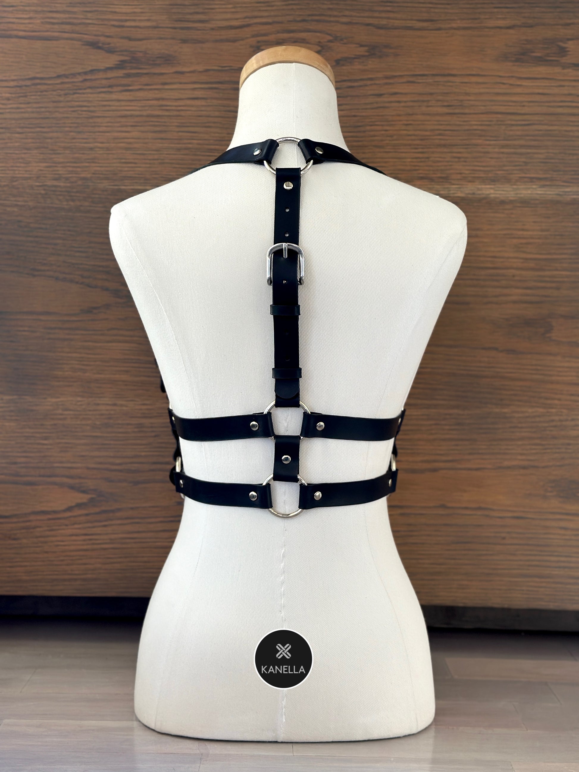 Onyx Chest Harness - Kanella Leather