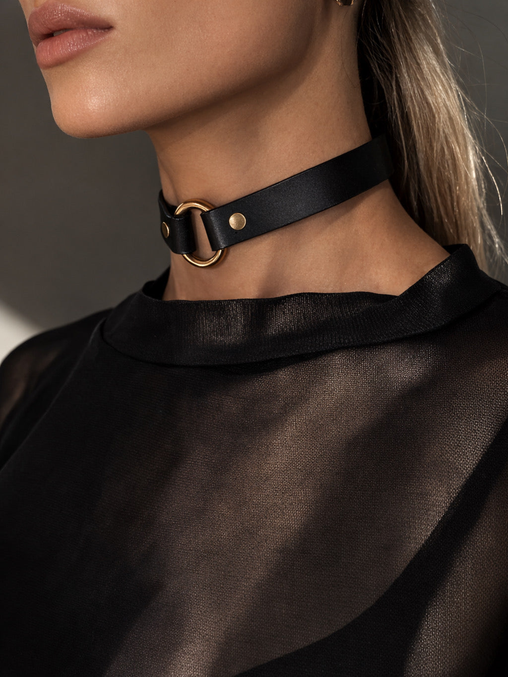 Helia leather collar - kanella leather