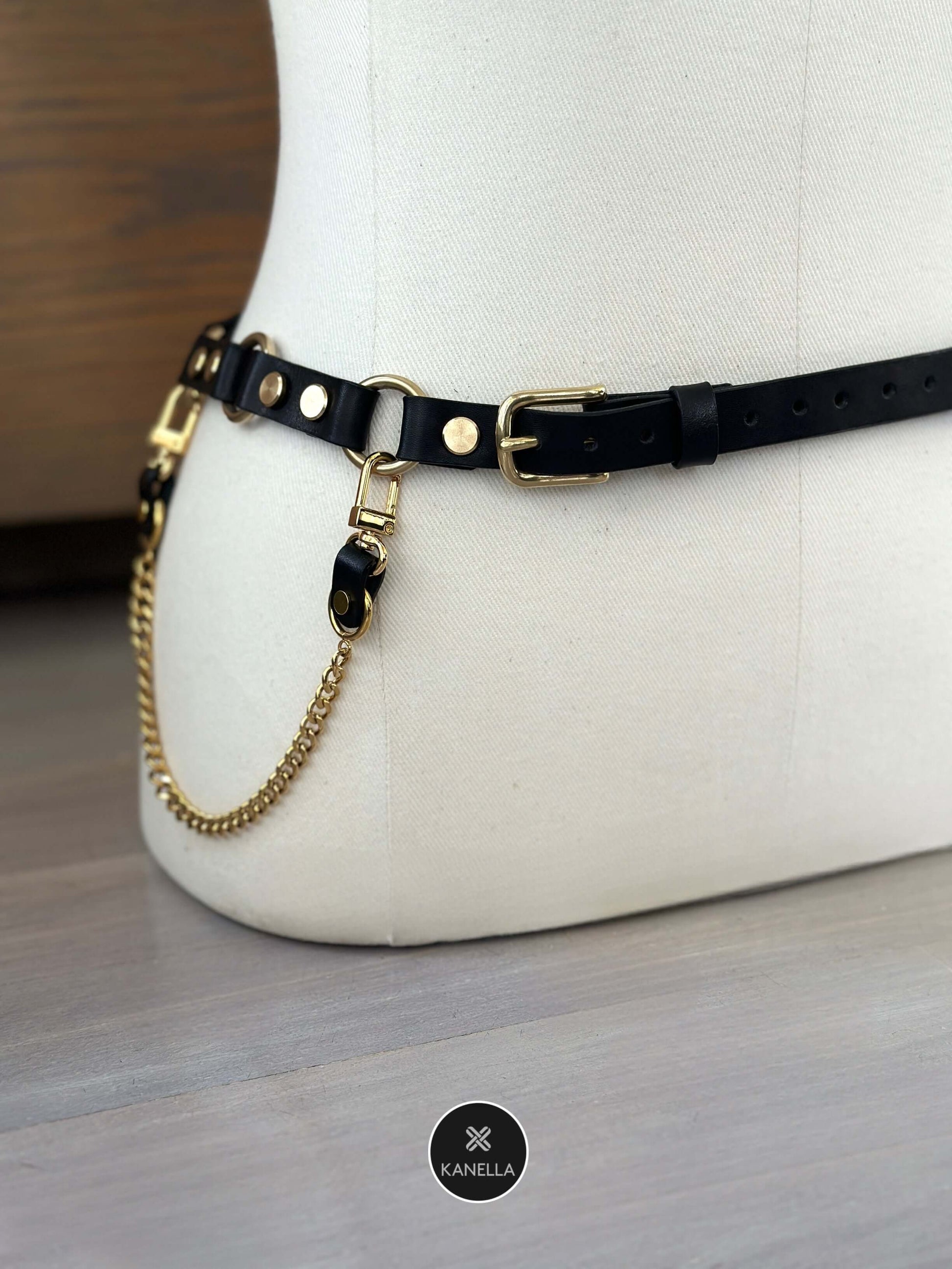Alexis leather belt - kanella leather 