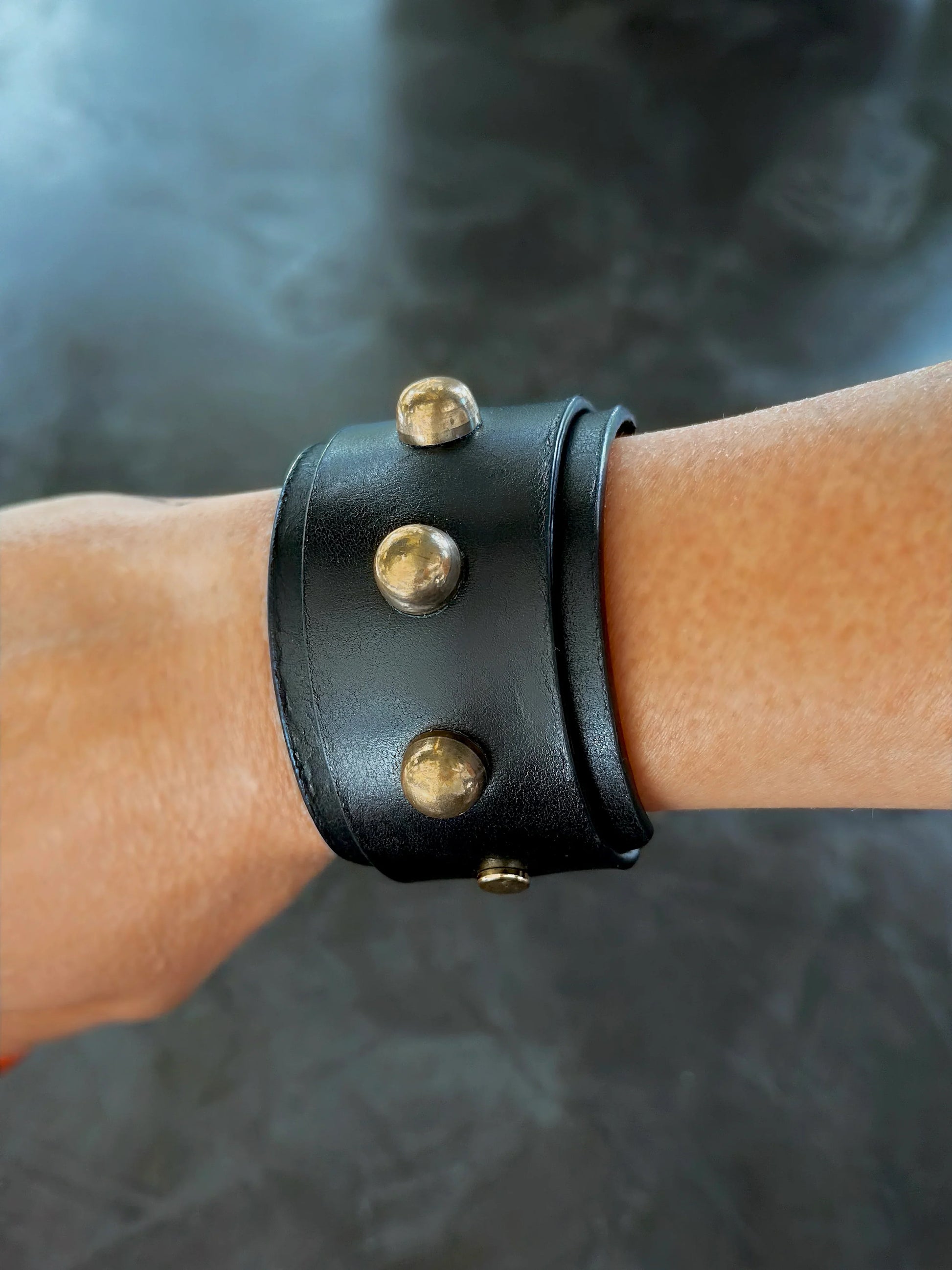Pelagia Leather Cuff Bracelet - Kanella Leather