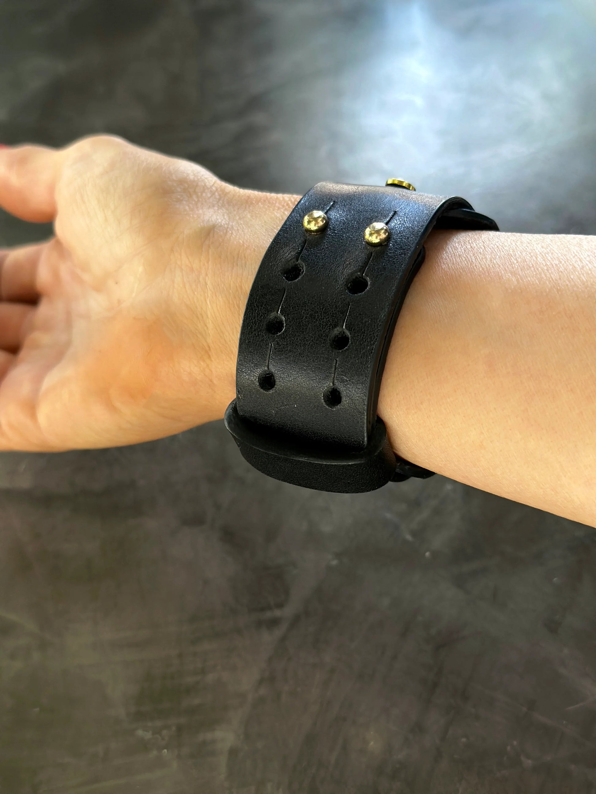 Pelagia Leather Cuff Bracelet - Kanella Leather