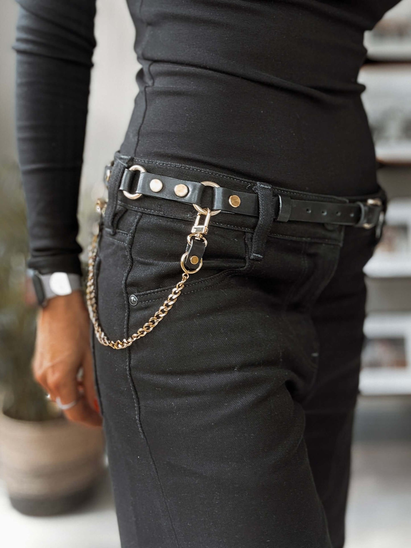 Alexis leather belt - kanella leather 