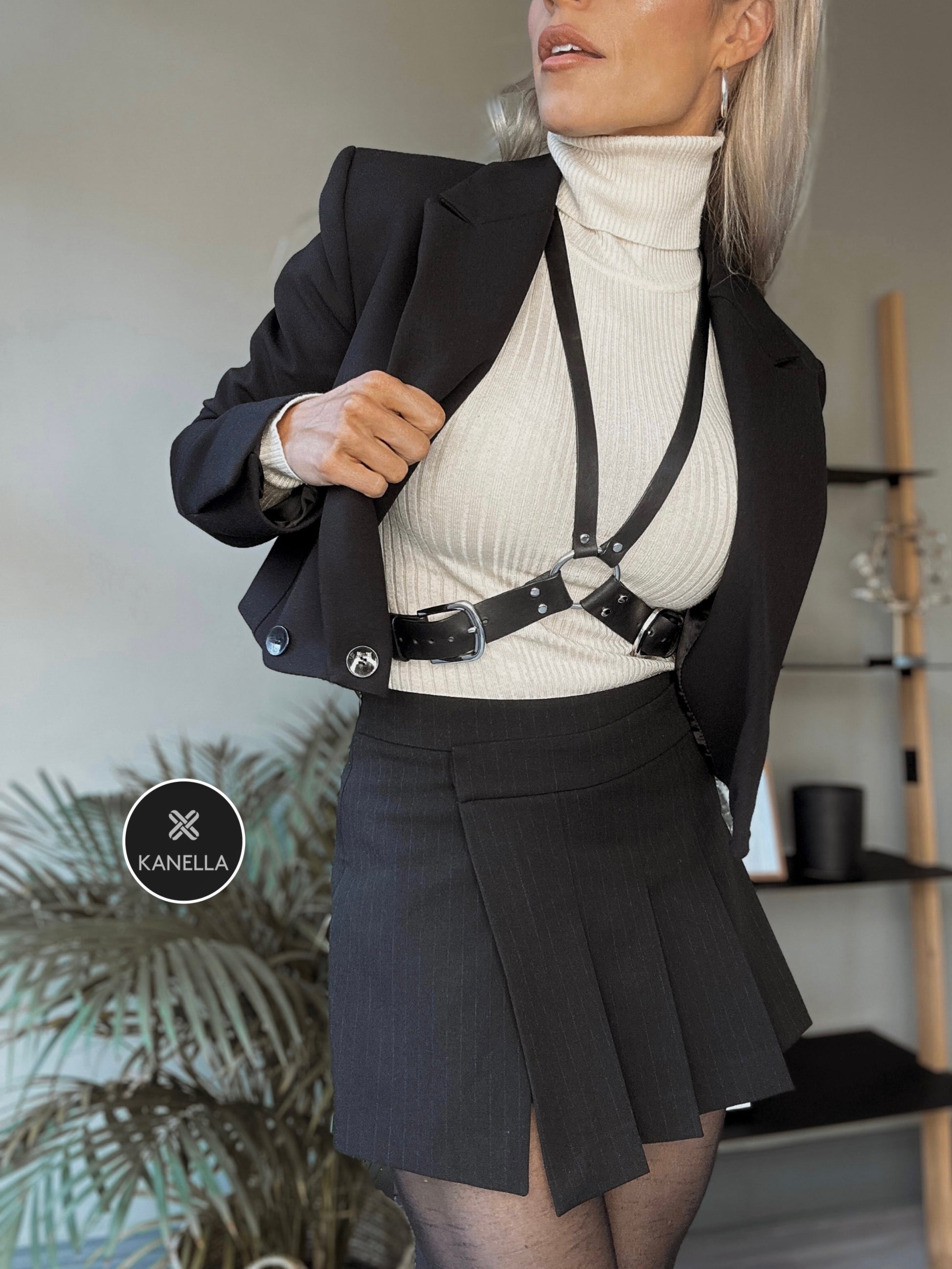 Delta Choker Harness - Kanella Leather