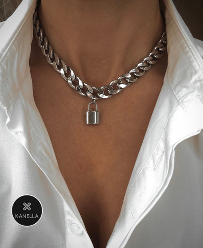 Luna Chain Necklace - Kanella Leather
