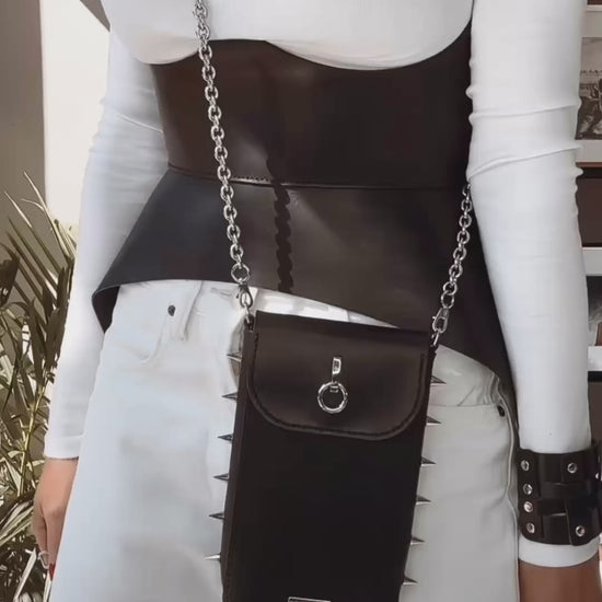 Xanthe Crossbody Leather Bag - Kanella Leather