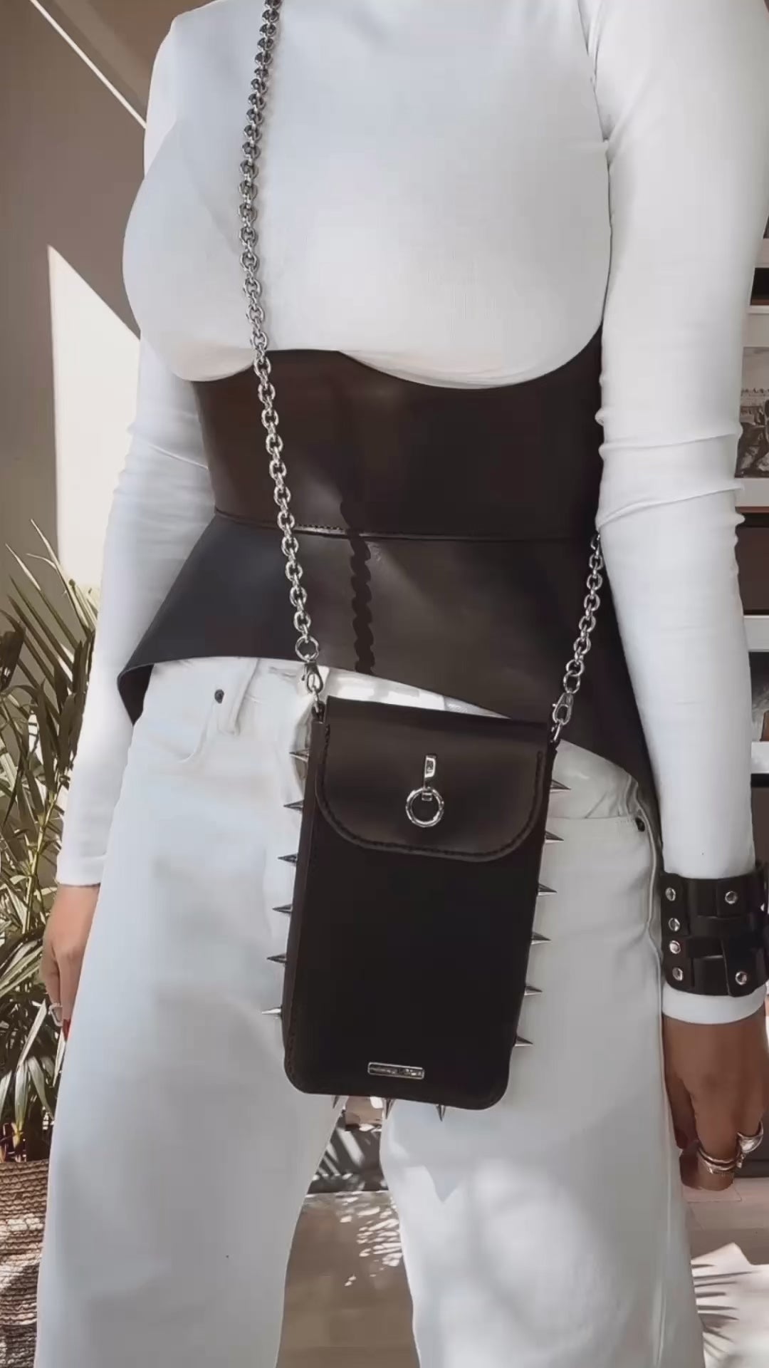 Xanthe Crossbody Leather Bag - Kanella Leather