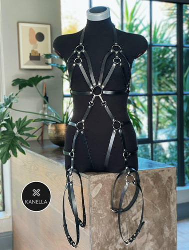 Sapphira Full Body Harness - Kanella Leather