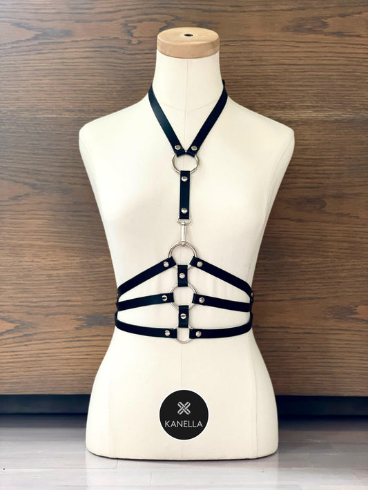 Alkmene Choker Harness - Kanella Leather